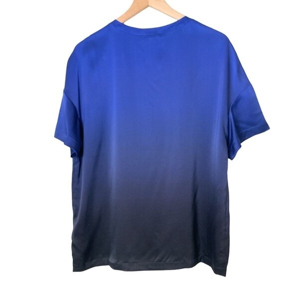 NWT Badgley Mischka 100% Mulberry Silk Blue Ombre Sleep/Lounge Set. Size Medium - Picture 3 of 10